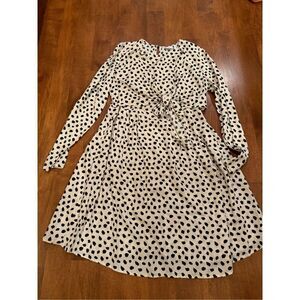 ASOS Black and White Polka Dot Midi Dress